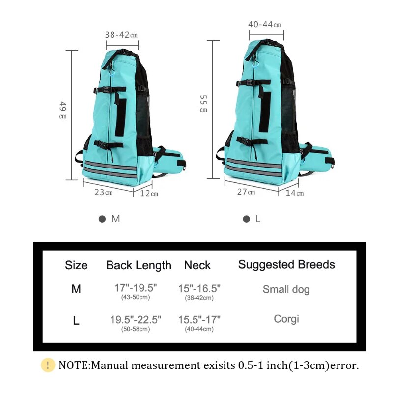 Soft Dog Carrier Bag Breathable Pet Backpack for Large Dogs Adjustable Outdoor Hiking