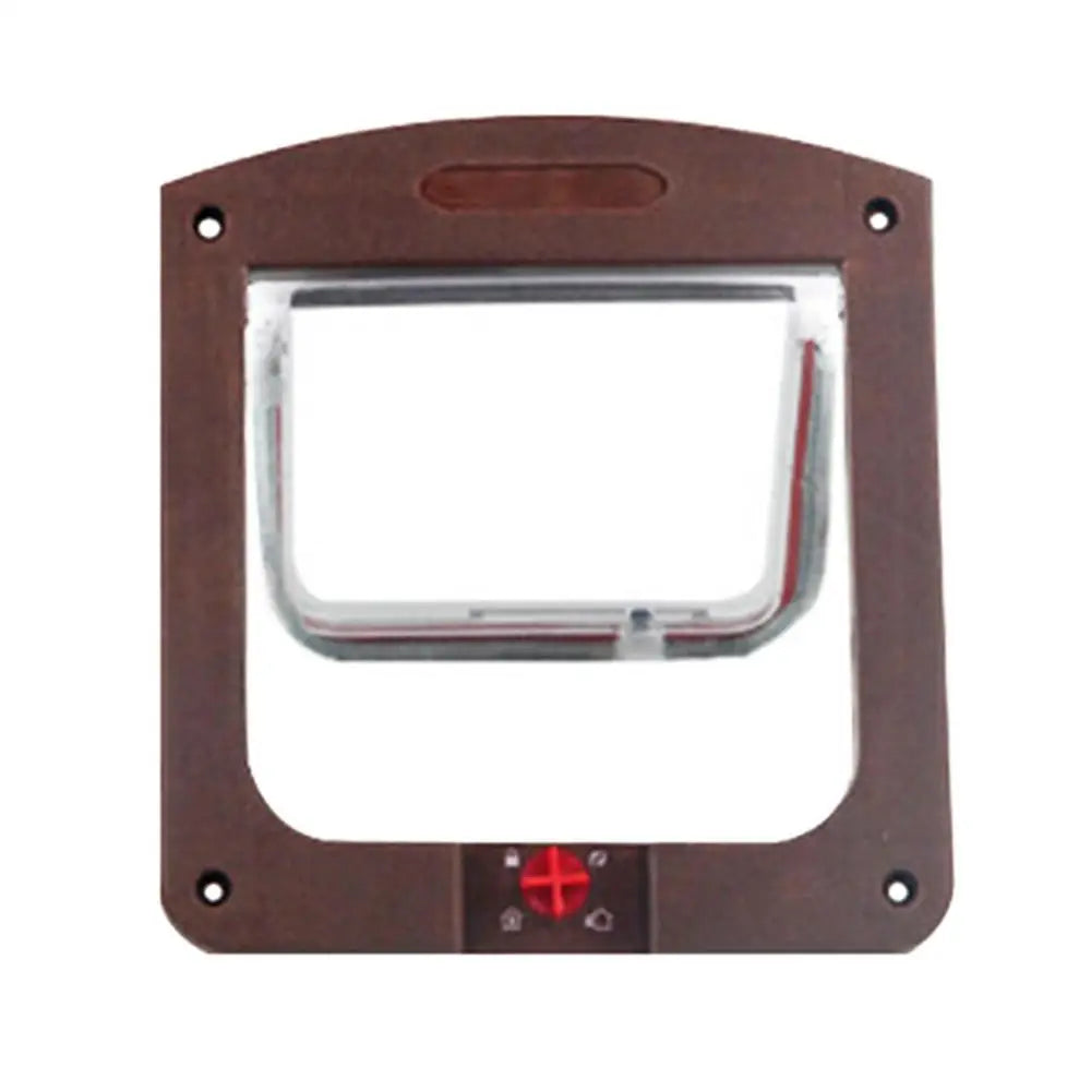 Pet Door 4 Way Locking Large Dog Cat Door Flap Install in Interior Exterior Door Weatherproof Pet Door for Wooden PVC Metal Door