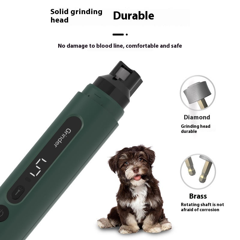 GrindEase Pro quiet electric pet nail grinder - safe low-vibration nail trimming for dogs and cats - Sablelinna's Pet Palace