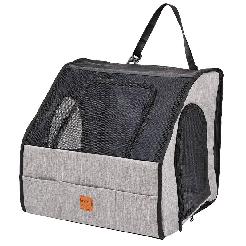 RollAway pet carrier folded flat for storage