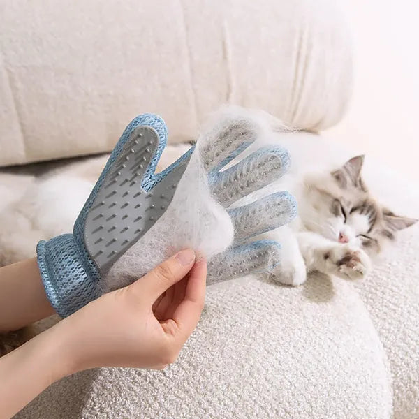 Pet grooming glove 2-in-1 deshedding and massage brush for dogs and cats - product view 4
