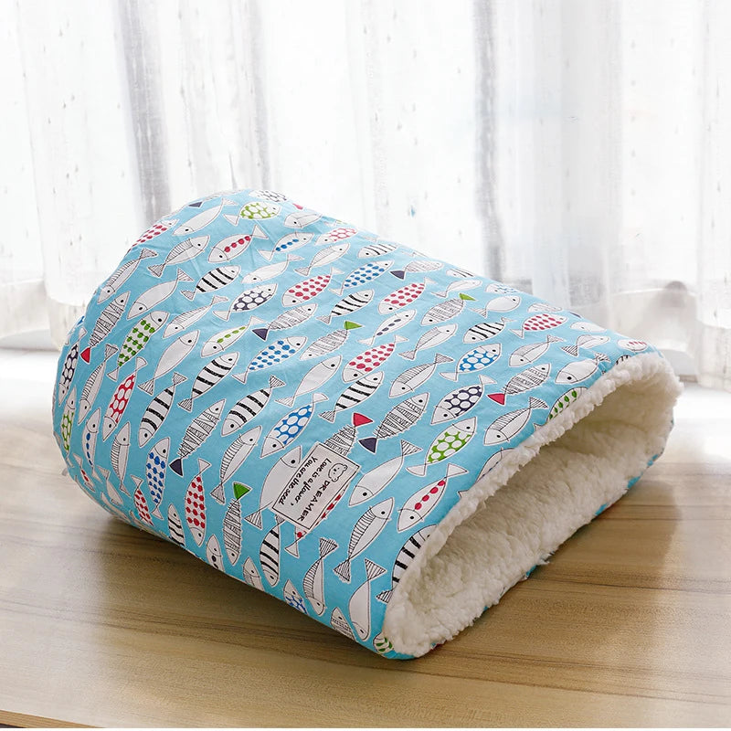 CozyCave plush warm cave pet nest bed color and size options for cats and small dogs