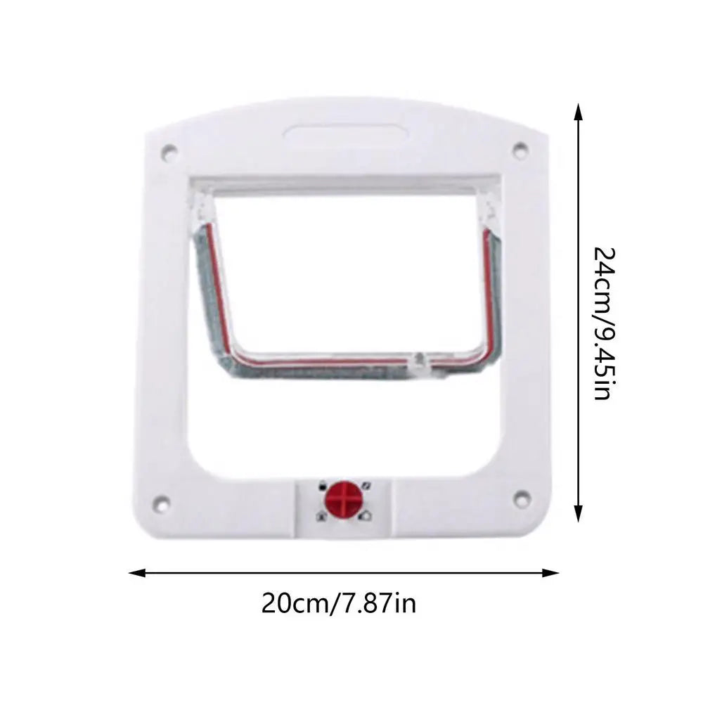Pet Door 4 Way Locking Large Dog Cat Door Flap Install in Interior Exterior Door Weatherproof Pet Door for Wooden PVC Metal Door