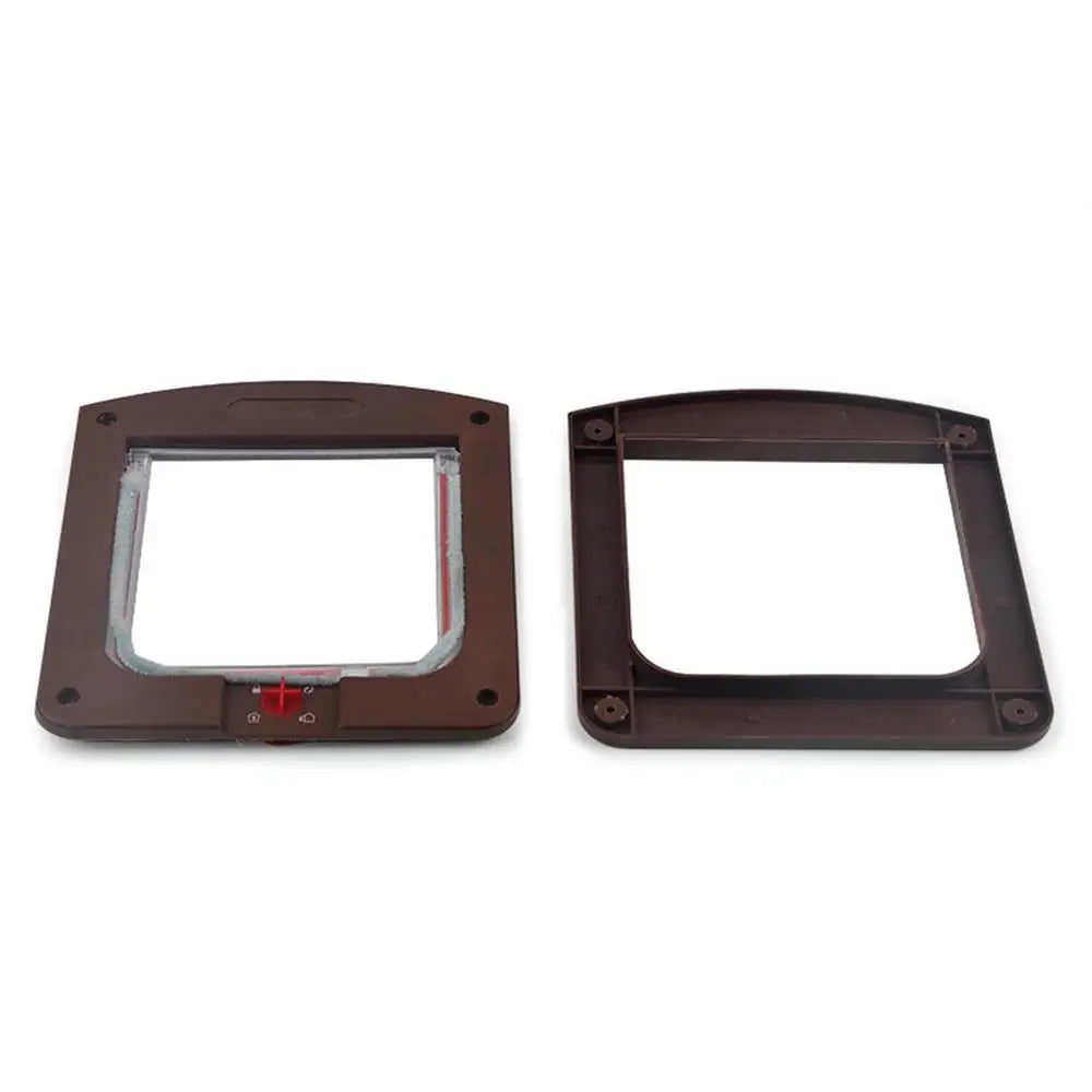 Pet Door 4 Way Locking Large Dog Cat Door Flap Install in Interior Exterior Door Weatherproof Pet Door for Wooden PVC Metal Door
