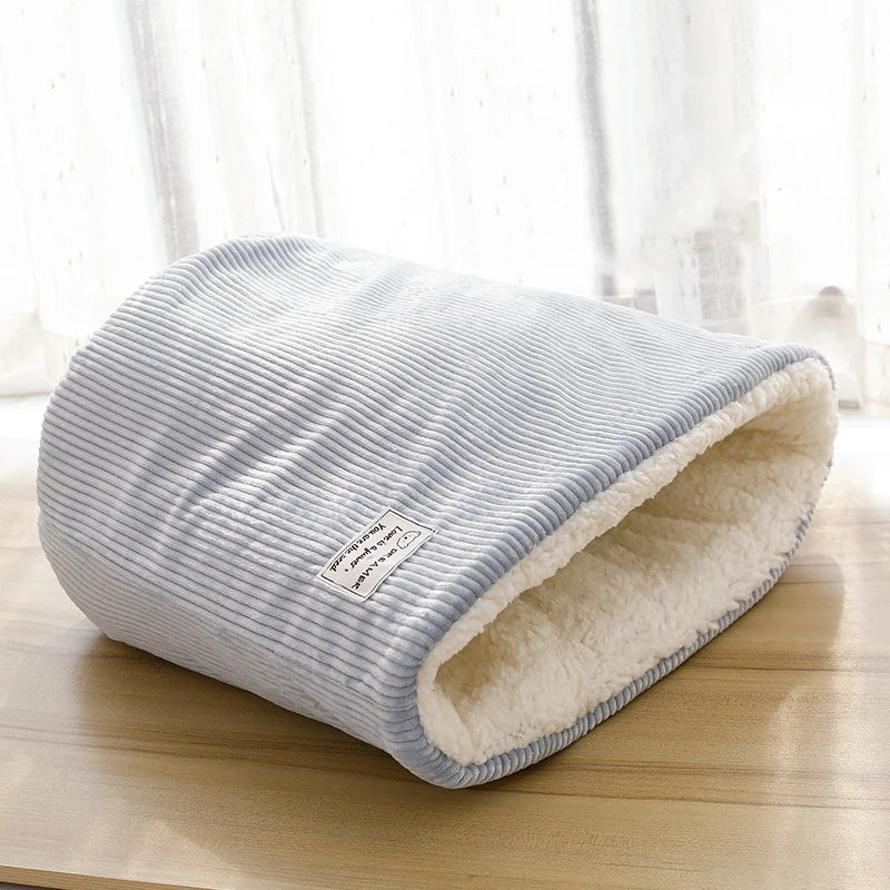 CozyCave plush warm cave pet nest bed color and size options for cats and small dogs