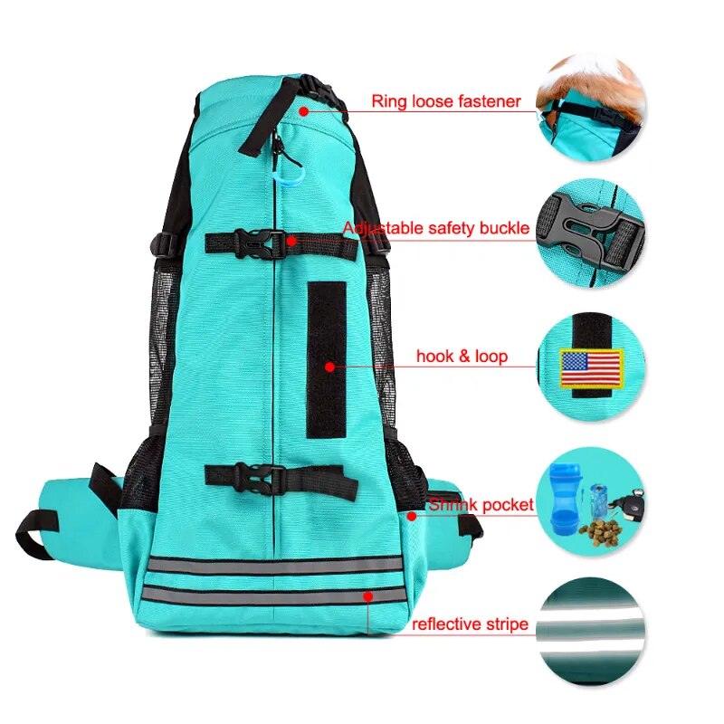 Soft Dog Carrier Bag Breathable Pet Backpack for Large Dogs Adjustable Outdoor Hiking