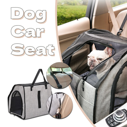 RollAway foldable rolling pet carrier gray front view