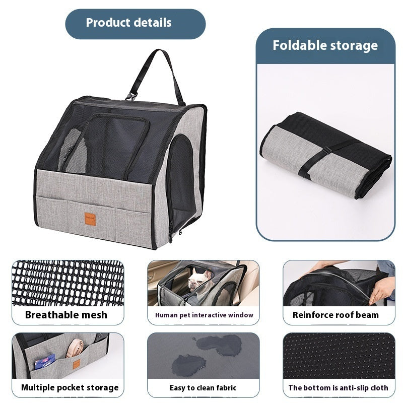 RollAway foldable pet carrier open showing interior space