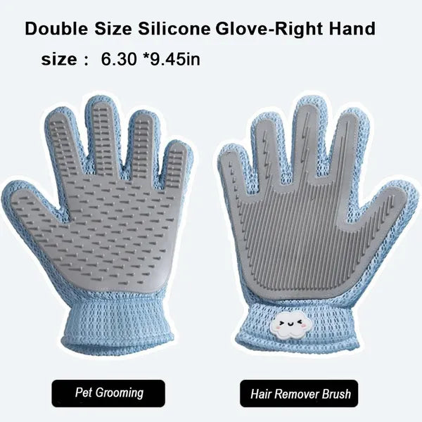 Pet grooming glove 2-in-1 deshedding and massage brush for dogs and cats - product view 6