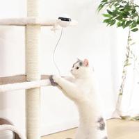 SpinChase interactive electronic motion cat toy - battery-powered automatic rotating feather and fur ball toy for cats by Sablelinna Pet Palace