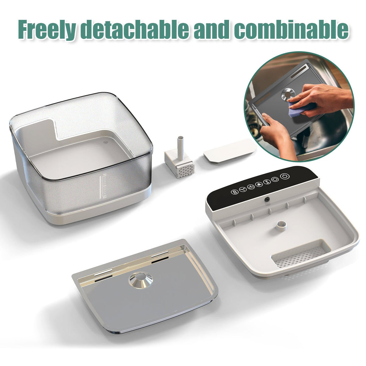 AquaStream automatic wireless pet water fountain with UV filtration - product view 5