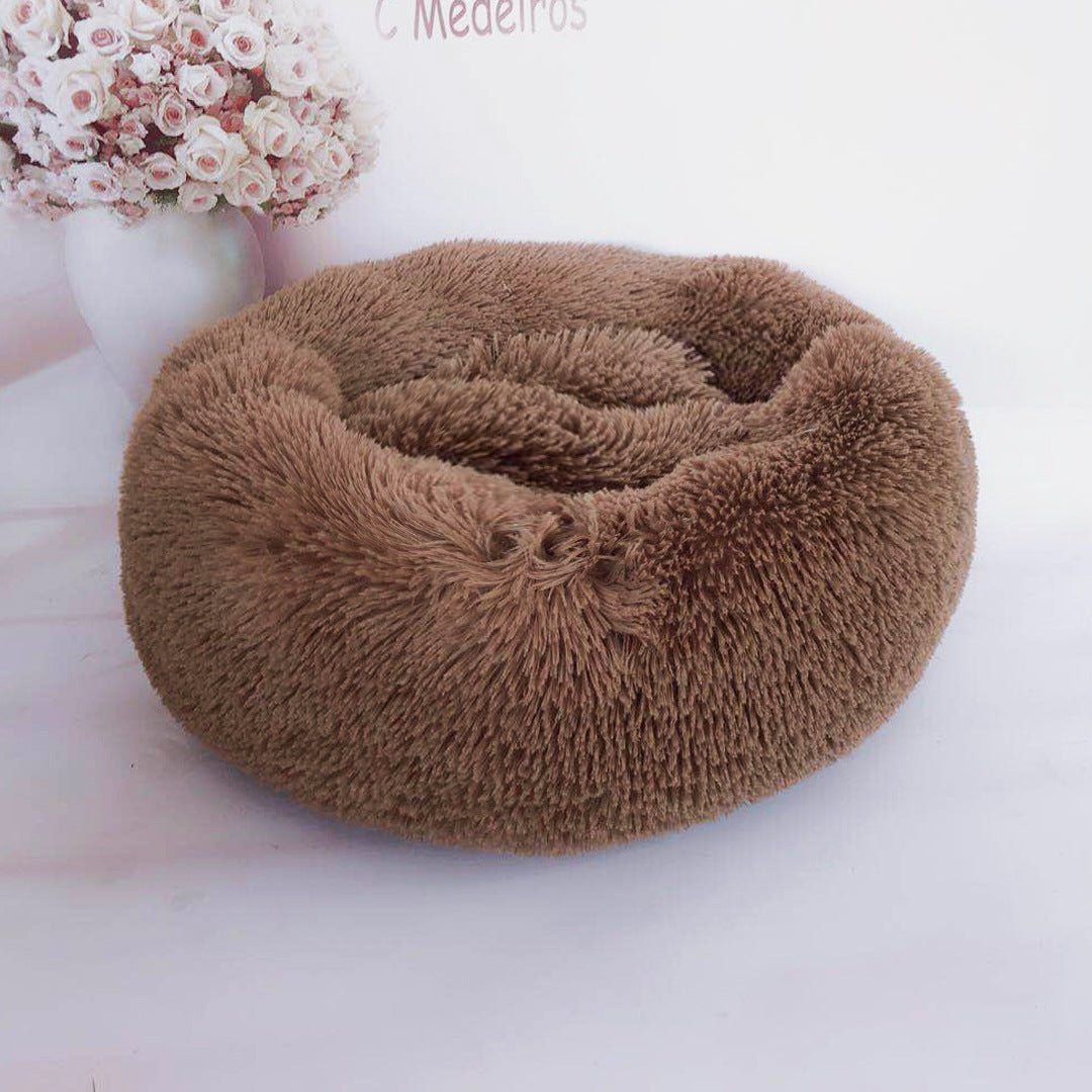NestDream plush bolstered pet nest cushion bed for cats and dogs - product view 4
