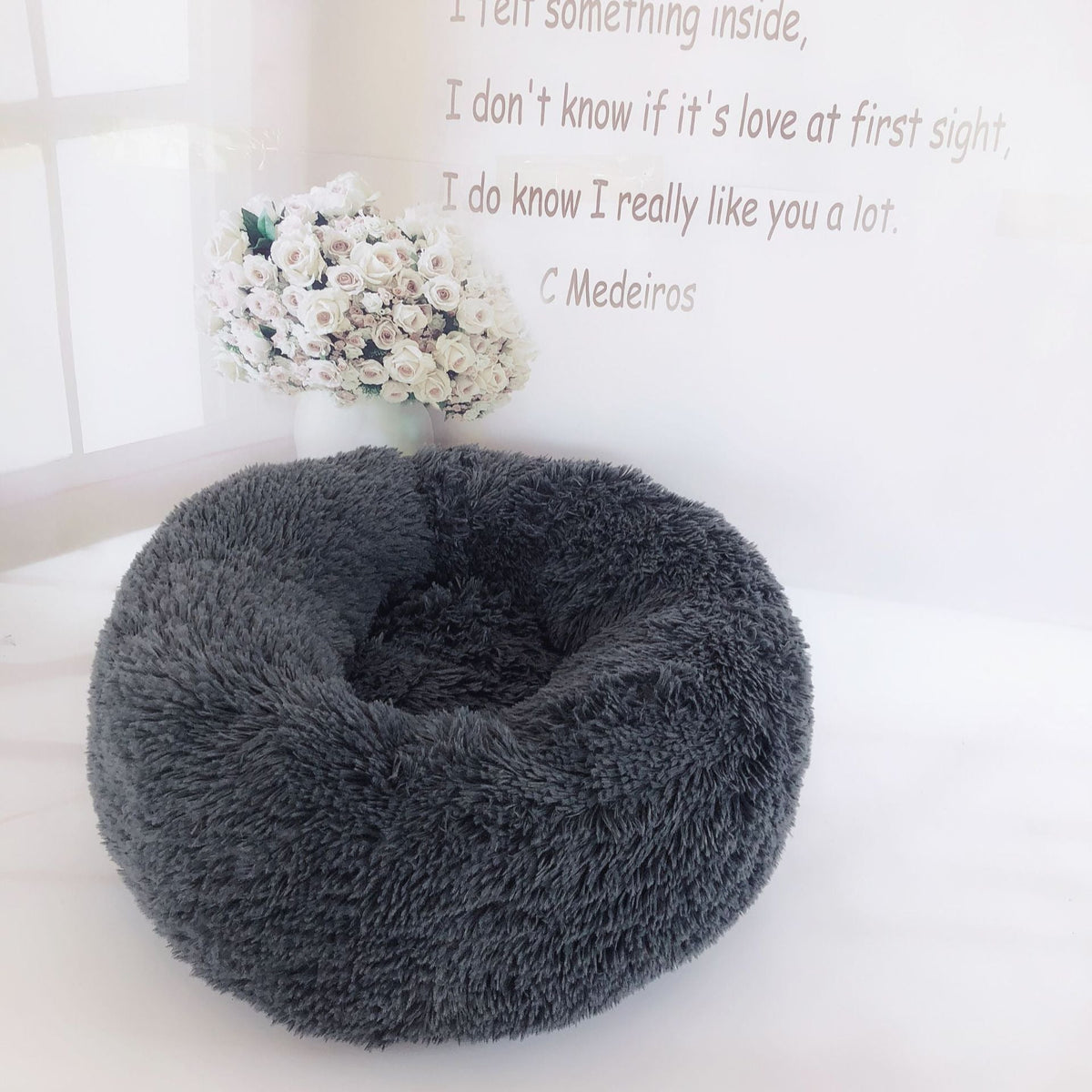 NestDream plush bolstered pet nest cushion bed for cats and dogs - product view 8
