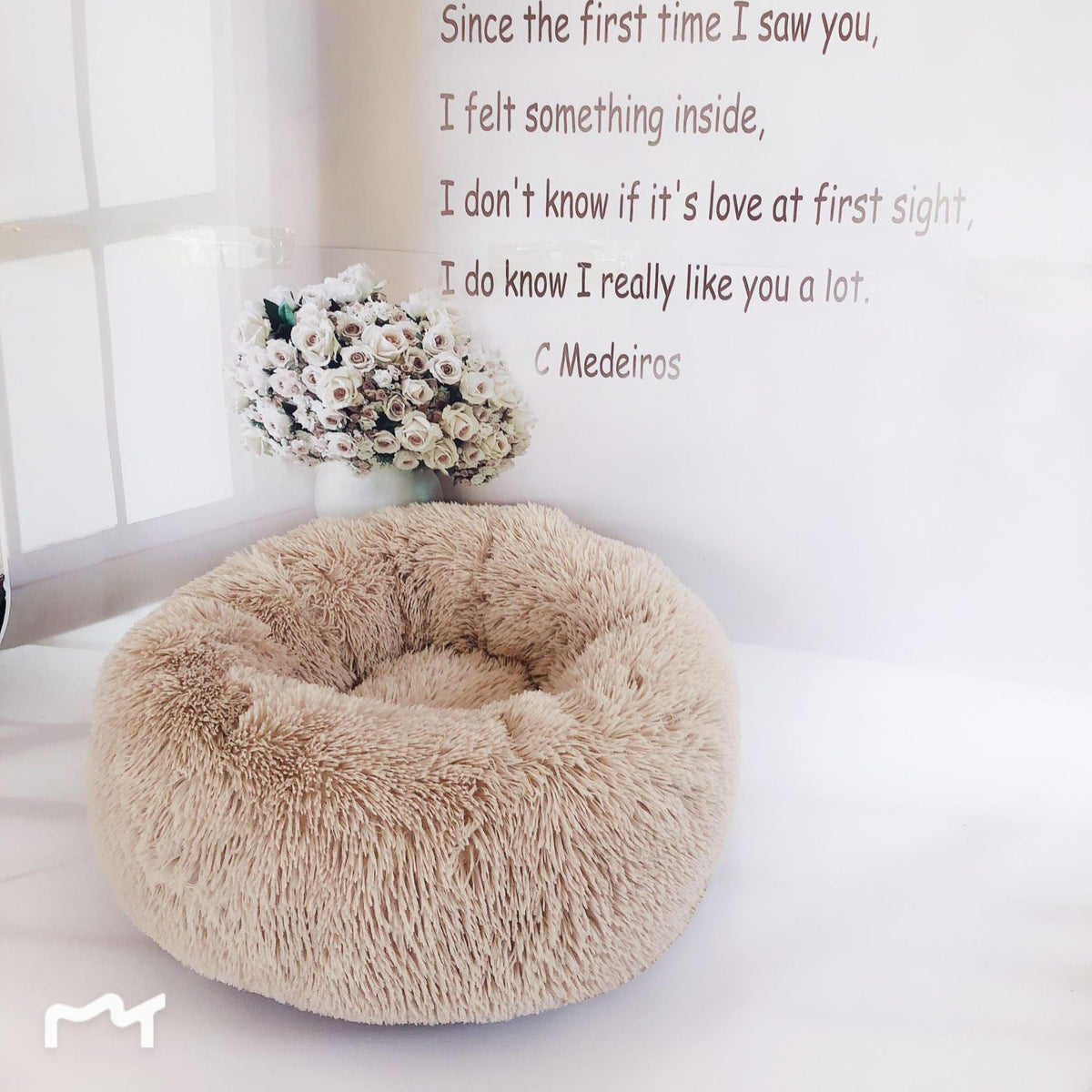 NestDream plush bolstered pet nest cushion bed for cats and dogs - product view 11